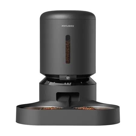 Petlibro Granary camera food dispenser with double bowl, 5L (black)
